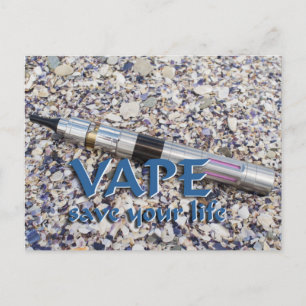 Vape and save your life postcard