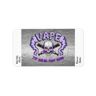 Vape   DIY E-Juice Label Purple Skull  by VapeGoat