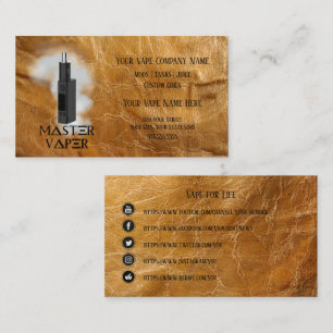VAPE    Leather Box Mod Business Social Media Business Card