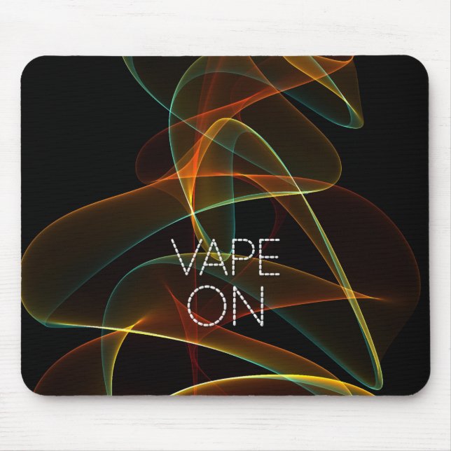 Vape On Orange Green Smoke Mouse Mat (Front)