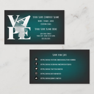 VAPE    Retro  VAPE Box Business Social Media Business Card