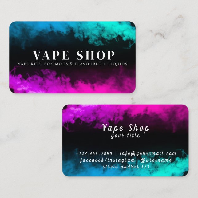 Vape Shop Business Card (Front/Back)