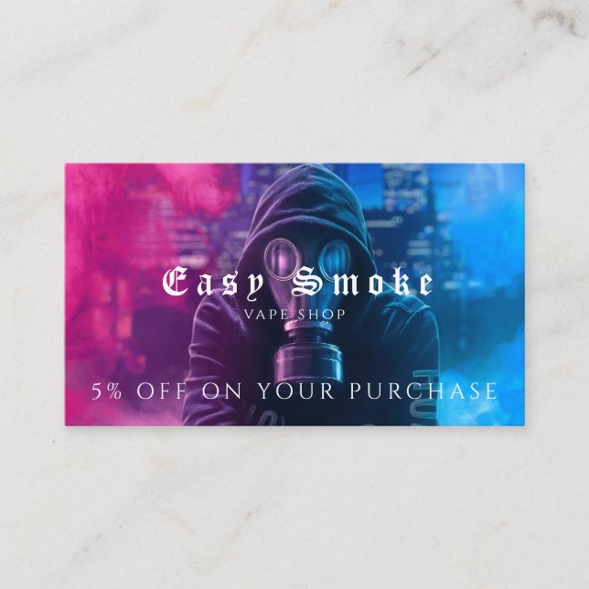 Vape Shop Business Discount Card (Front)