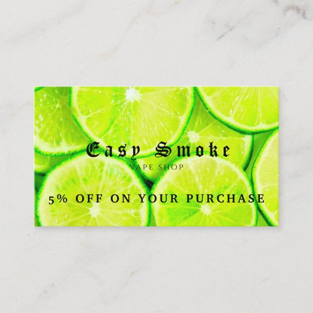 Vape Shop Business Discount Card (Front)