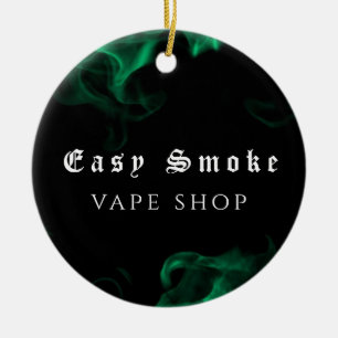 Vape Shop Green  Ceramic Tree Decoration