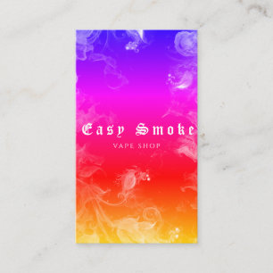 Vape Shop Rainbow Smoke Business Card