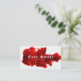 Vape Shop Red Business Card