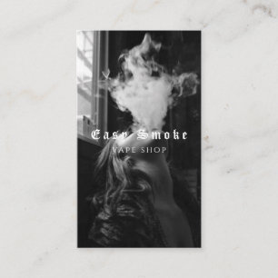 Vape Shop Smoke Black Business Card