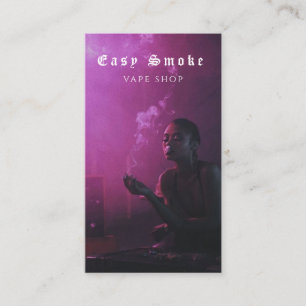 Vape Shop Smoke Black Business Card