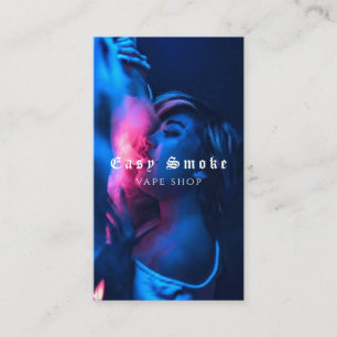 Vape Shop Smoke Black Business Card