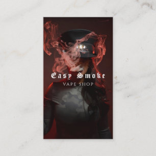 Vape Shop Smoke Black Business Card