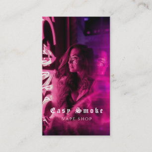 Vape Shop Smoke Black Business Card