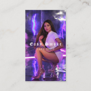 Vape Shop Smoke Black Business Card