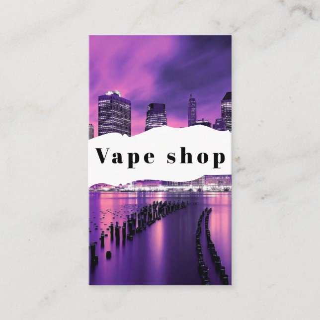 Vape Shop Smoke Cigarette Business Card (Front)