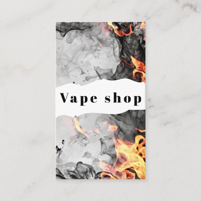 Vape Shop Smoke Cigarette Business Card (Front)