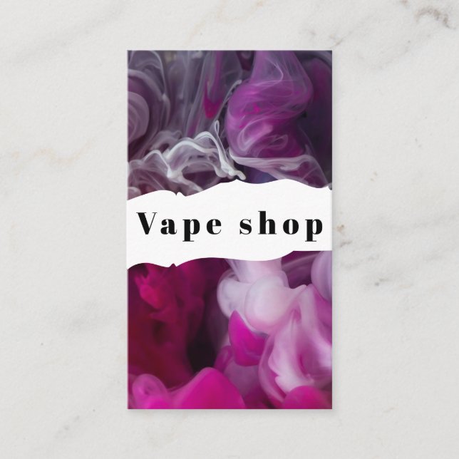 Vape Shop Smoke Cigarette Business Card (Front)