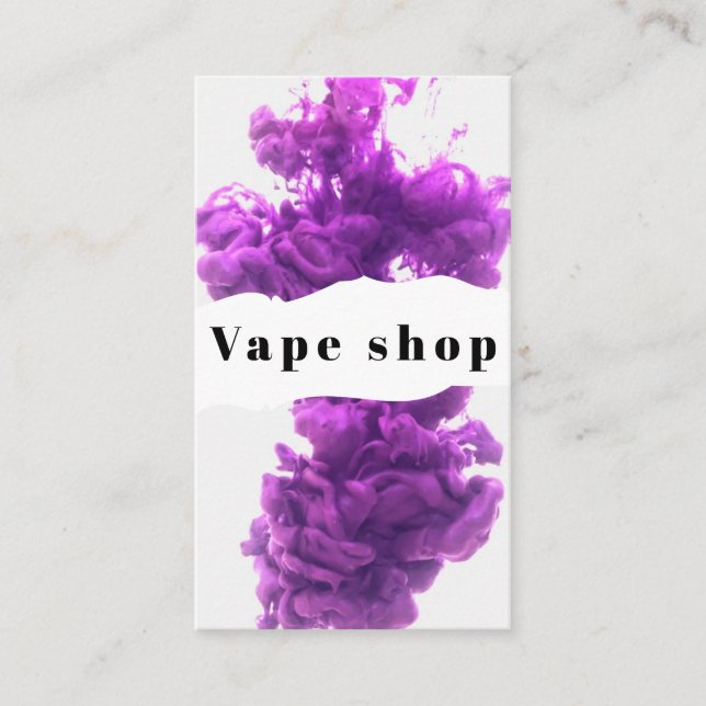 Vape Shop Smoke Cigarette Business Card (Front)