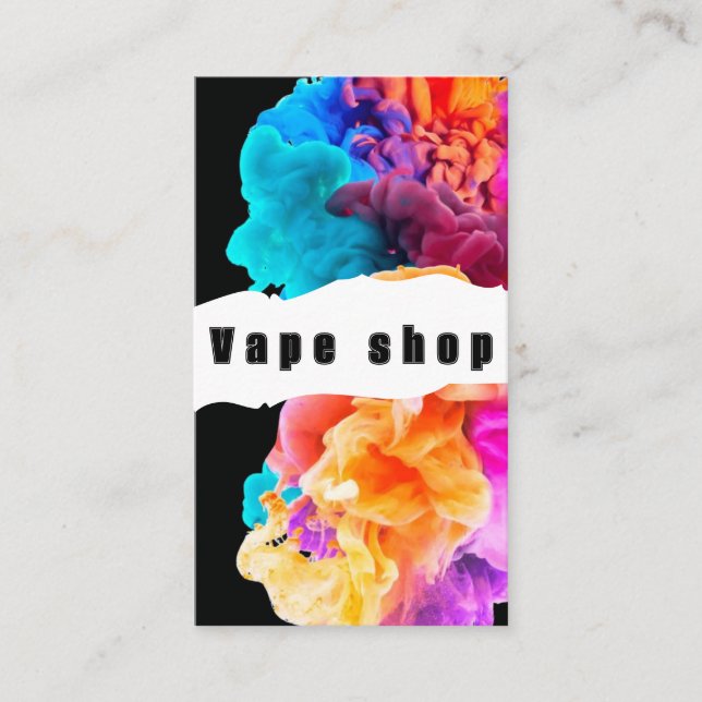 Vape Shop Smoke Cigarette Business Card (Front)