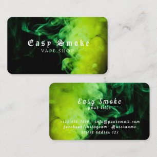Vape Smoke Shop Store Electronic Cigarette Business Card