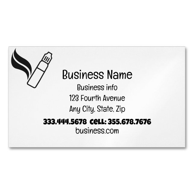 Vape Smoke Shop Store Electronic Cigarette  Magnetic Business Card (Front)