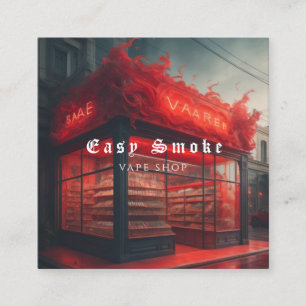 Vape Smoke Shop Store Electronic Cigarette Square Business Card