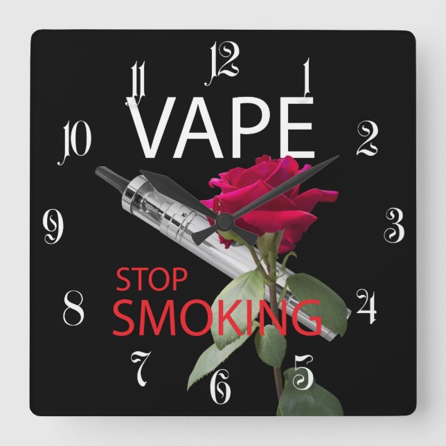 Vape. Stop smoking Square Wall Clock (Front)