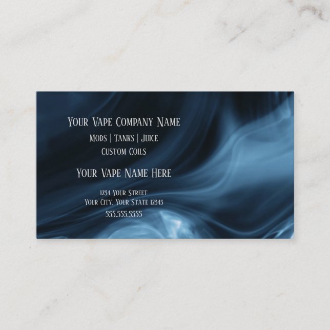 VAPE  | VAPE Cloud Blue Business Card (Front)