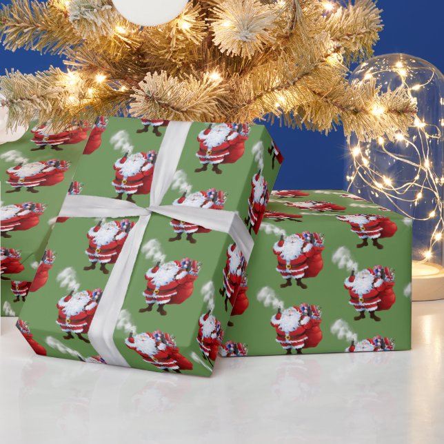 VAPE | Vaping 2 Santa Merry Christmas Wrapping Paper (Holidays)