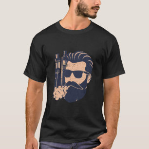 Vape Vaping Bearded Man E-Cigarette T-Shirt