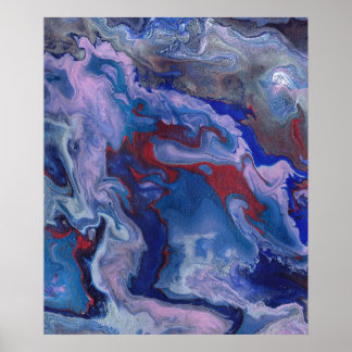 Vape Vibrant Abstract Purple Poster Print
