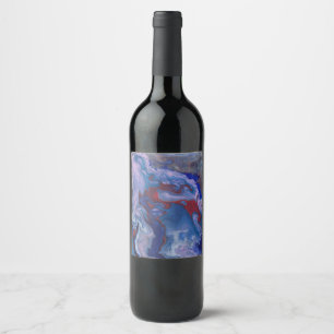 Vape Vibrant Abstract Purple Wine Bottle Label