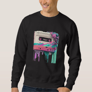 Vaperwave Aesthetic Glitch Cassette Tape Retrowave Sweatshirt