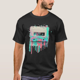 Vaperwave Aesthetic Glitch Cassette Tape Retrowave T-Shirt