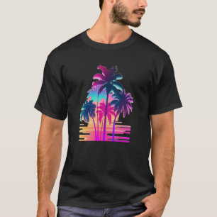Vaperwave Aesthetic Glitch Palm Retrowave Synthwav T-Shirt