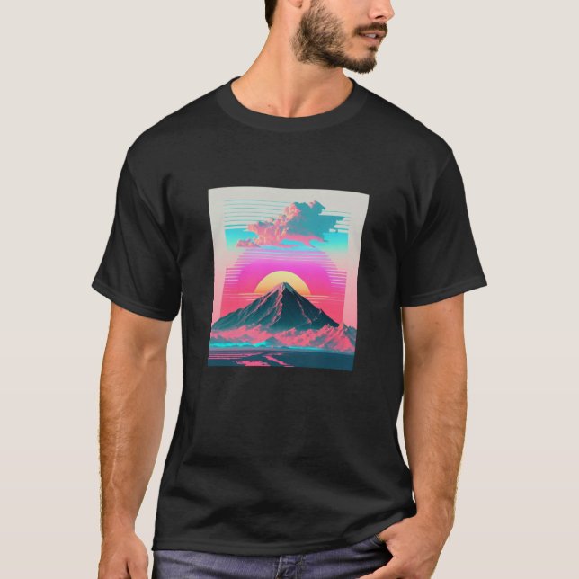 Vaperwave Aesthetic Glitch Retrowave Synthwave  2 T-Shirt (Front)
