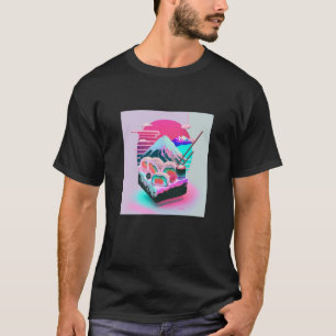 Vaperwave Aesthetic Glitch Sushi Retrowave Synthwa T-Shirt