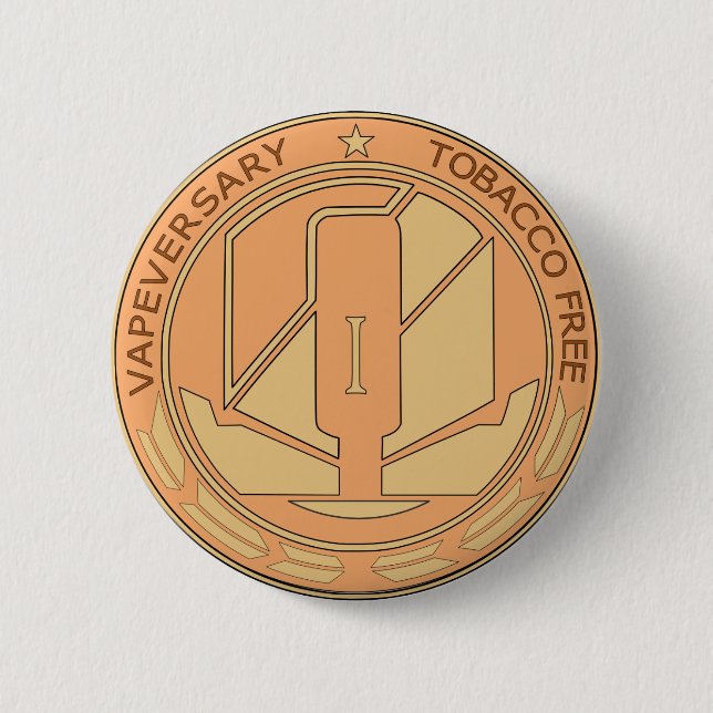 vapeversary 6 cm round badge (Front)