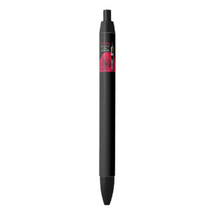 Vaping and rose flower black ink pen