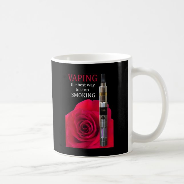 Vaping and rose flower coffee mug (Right)