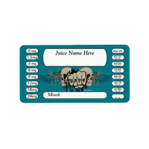 Vaping DIY E-Juice Label Vape or Die by VapeGoat