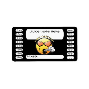Vaping   DIY E-Juice Label Vape Smilie by VapeGoat