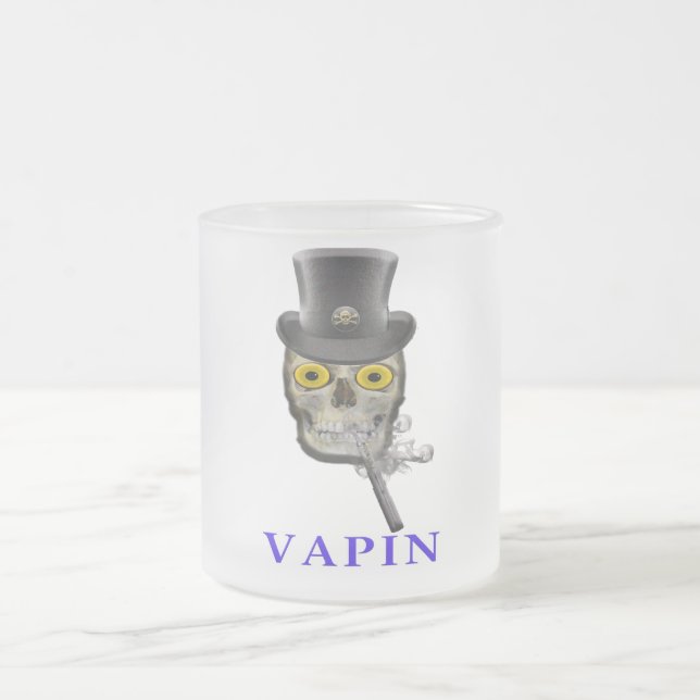 Vaping Frosted Glass Coffee Mug (Center)