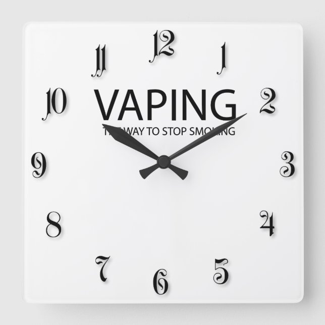 vaping square wall clock (Front)
