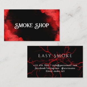 Vapor Vape Plume of Smoke Black & White Business Card