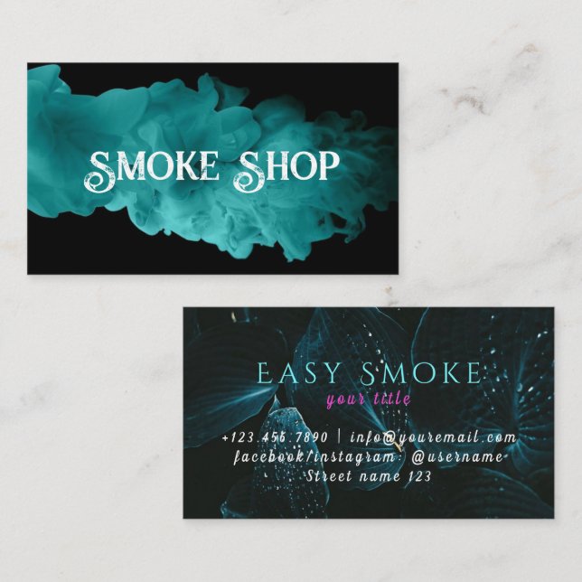 Vapor Vaping Smoke Smoking Shopcigar Business Card (Front/Back)