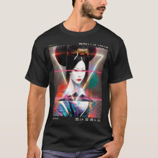 Vaporvave Glitch Futuristic Cyber Japanese Retro G T-Shirt
