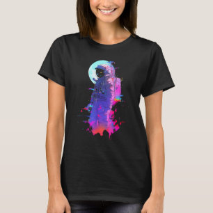 Vaporwave Aesthetic Astronaut Moon Synthwave Spac T-Shirt