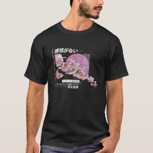 Vaporwave Aesthetic Blossom Sunset Glitch Synth Me T-Shirt
