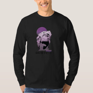 Vaporwave Aesthetic David デビッド Statue Bust Skull T-Shirt