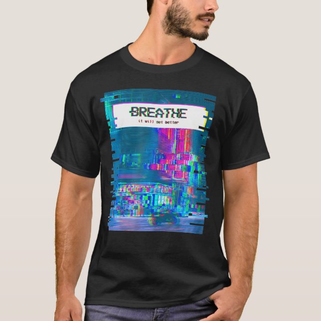 Vaporwave Aesthetic For An Anime Girl         T-Shirt (Front)